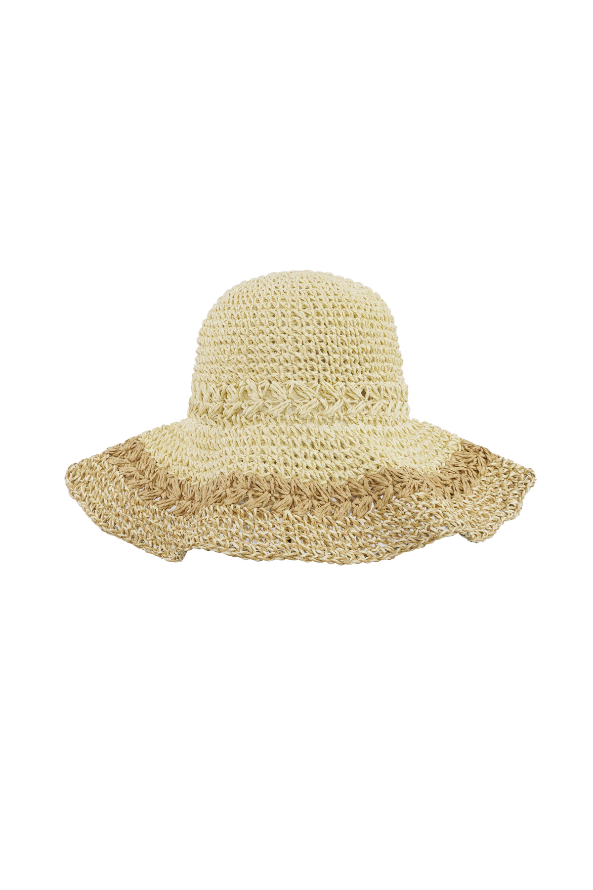 Braided hat with layers - beige 2