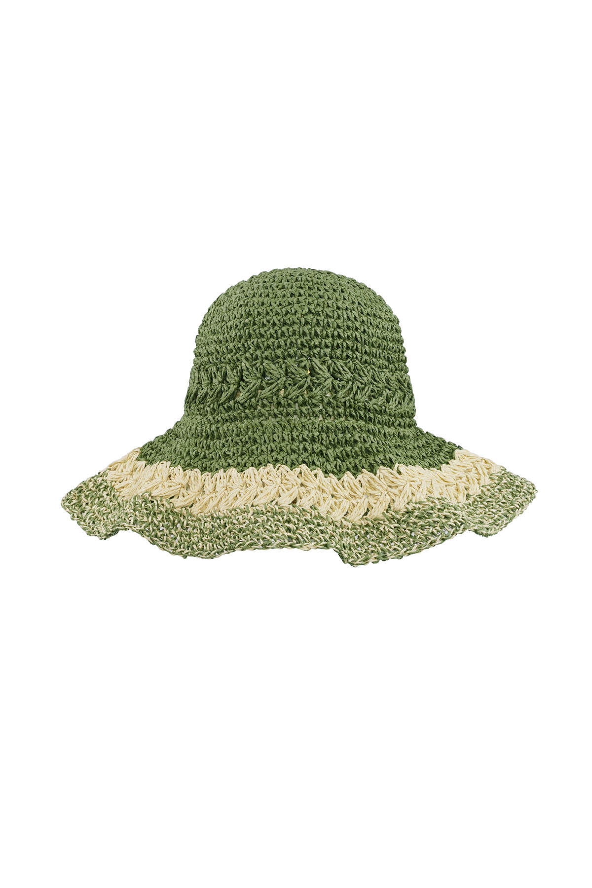 Gorro trenzado con capas - verde  h5 