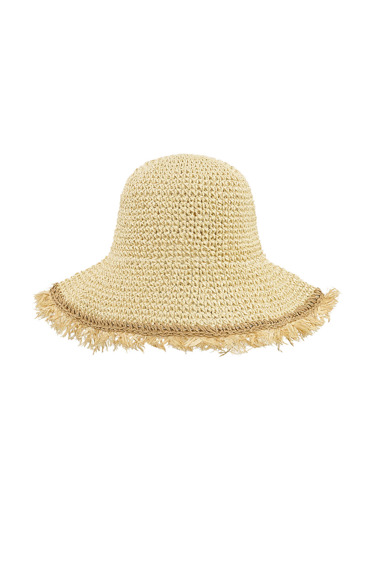 Cappello con visiera colorata - beige  h5 