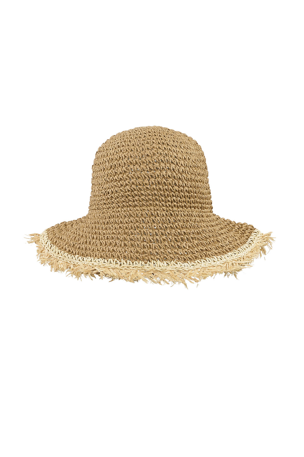 Cappello con visiera colorata - cammello  h5 