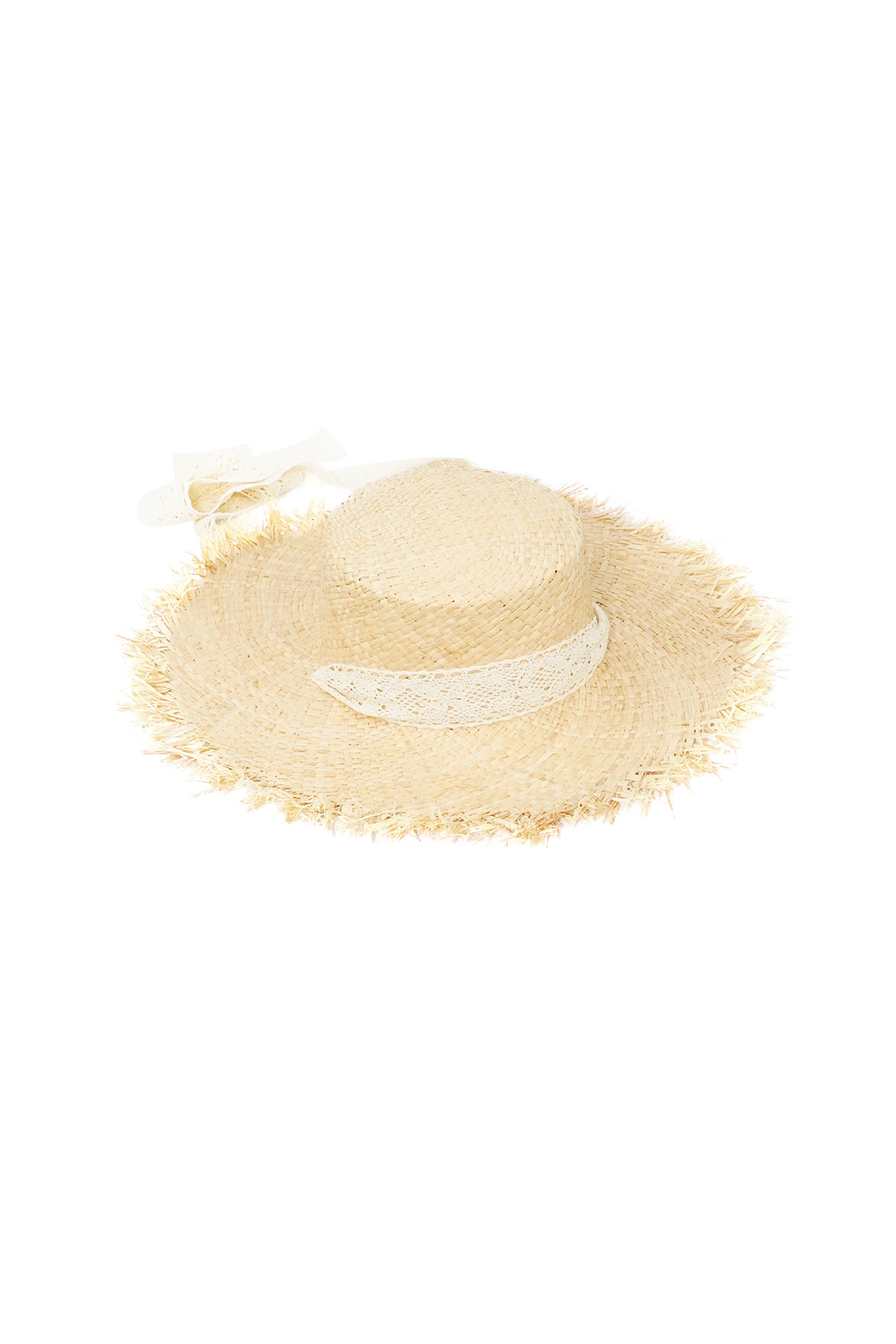 Strand vibe hoed - gebroken wit