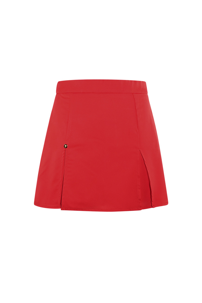Falda pantalón mini básica pastel - rojo 