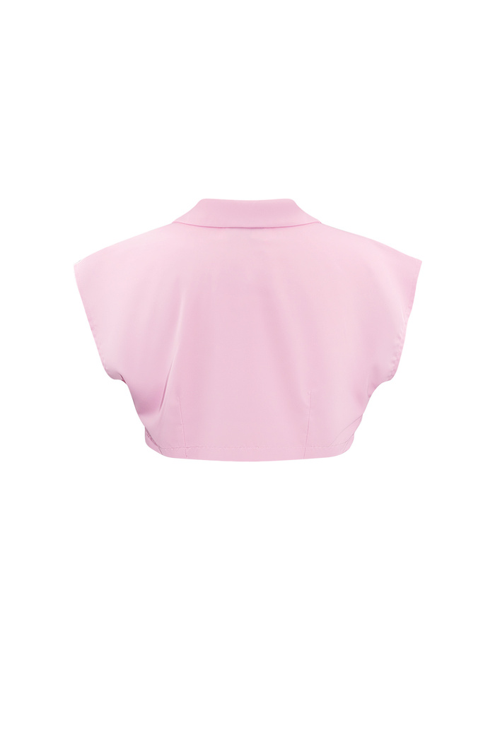 Cropped top with button - pink Picture9