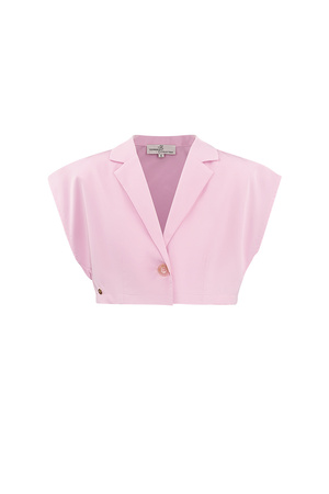 Cropped top with button - pink h5 