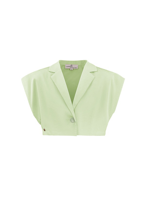 Cropped top with button - green h5 