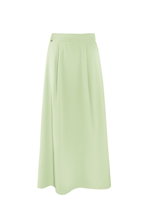 Long satin skirt - green h5 