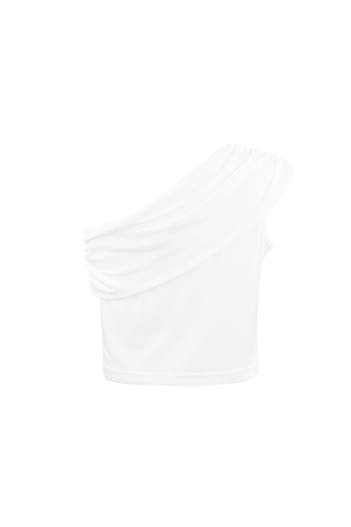 One shoulder classic top - white Picture7
