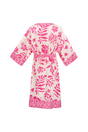 Midi dress with floral print - fuchsia h5 Picture7