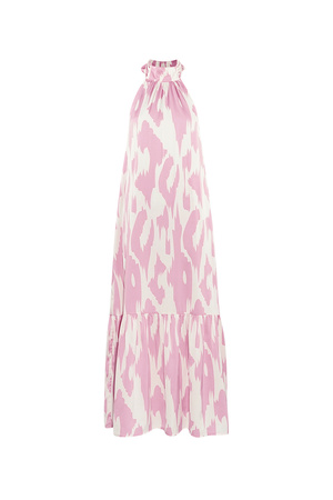 Halter dress with print - pink h5 