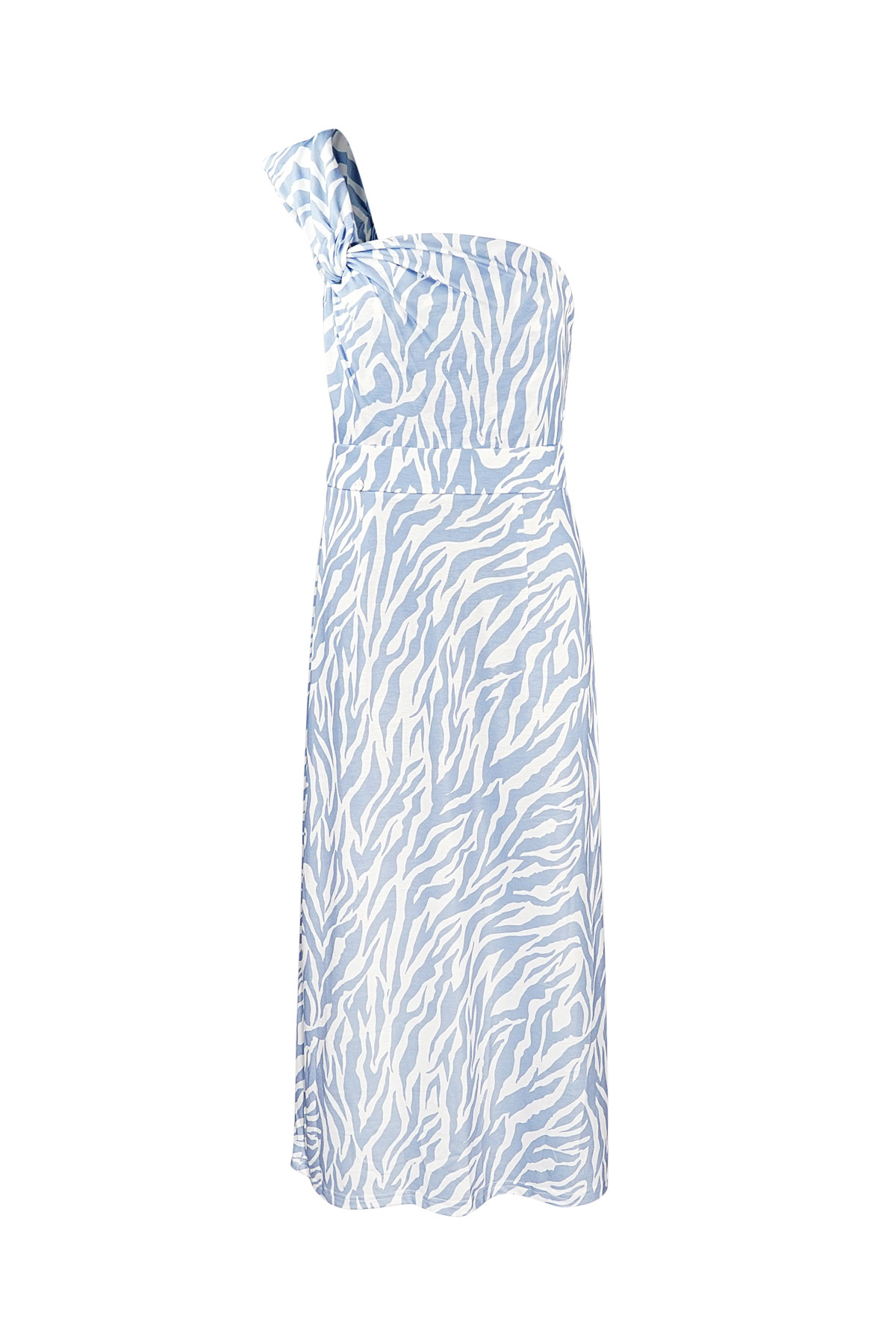 One-Shoulder-Zebrakleid - hellblau h5 