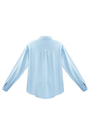 Gestreepte blouse - blauw h5 Afbeelding8