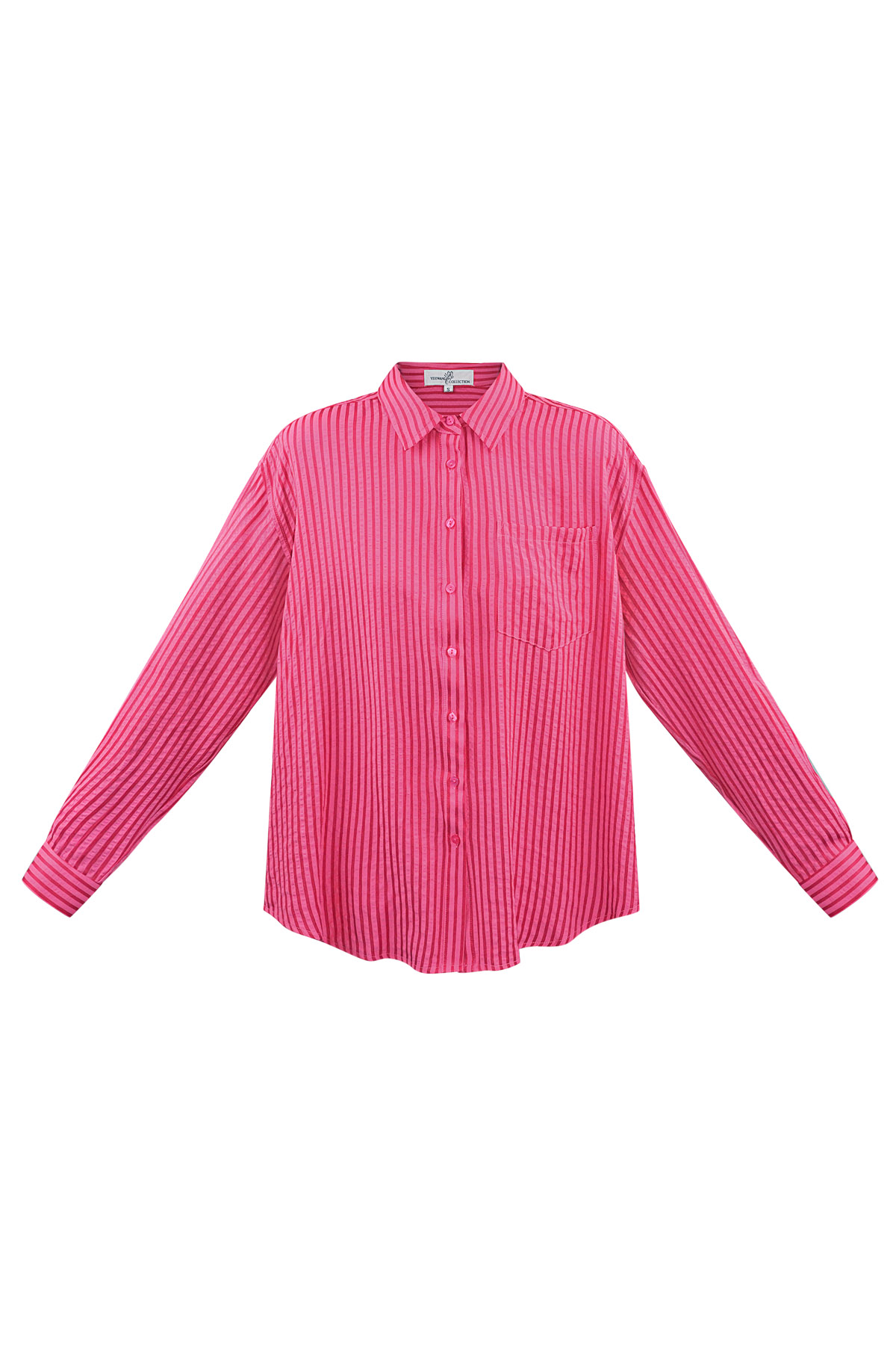Gestreepte blouse - rood roze