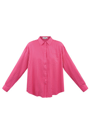 Striped blouse - red pink h5 