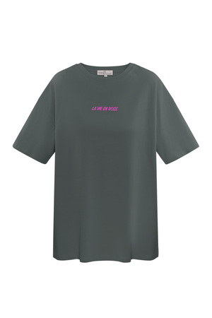 Camiseta la vie en rose - gris oscuro h5 