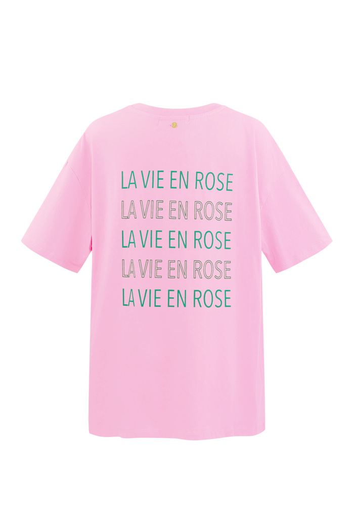 Tişört la vie en rose - pembe Resim7