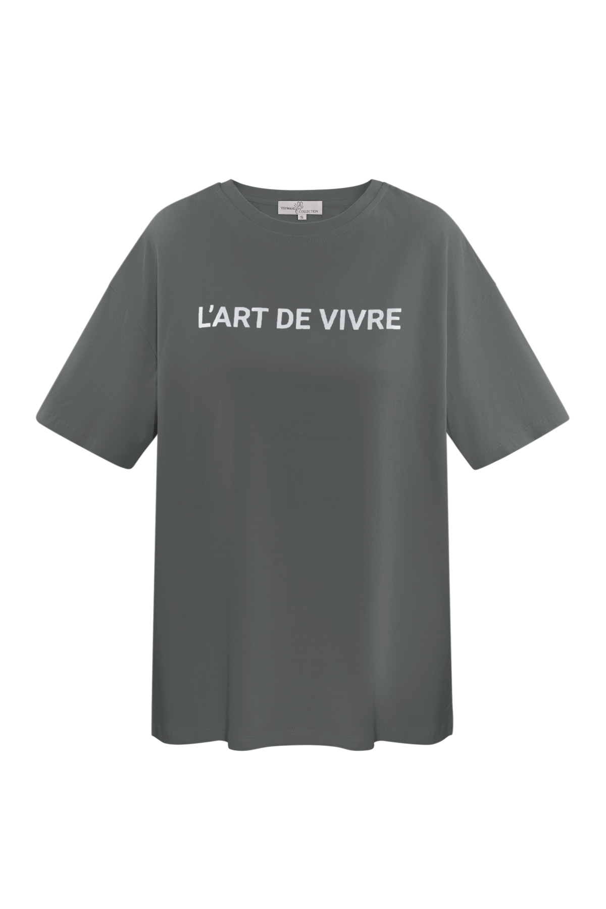 Camiseta l'art de vivre - gris plata