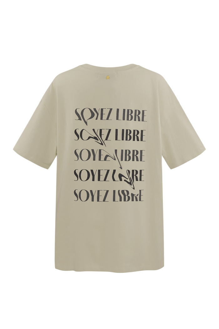 T-shirt soyez libre - beige Afbeelding7