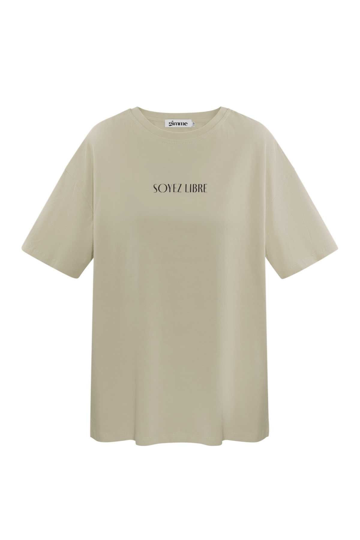 T-shirt soyez libre - beige 