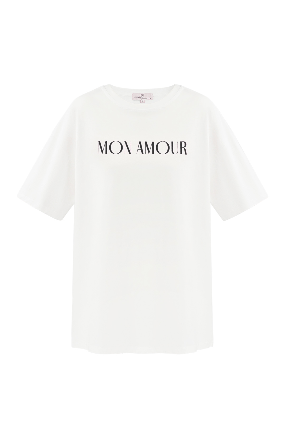 T-shirt mon amour - siyah beyaz