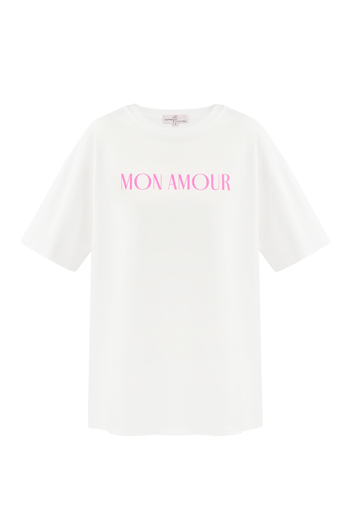 T-shirt mon amour - wit