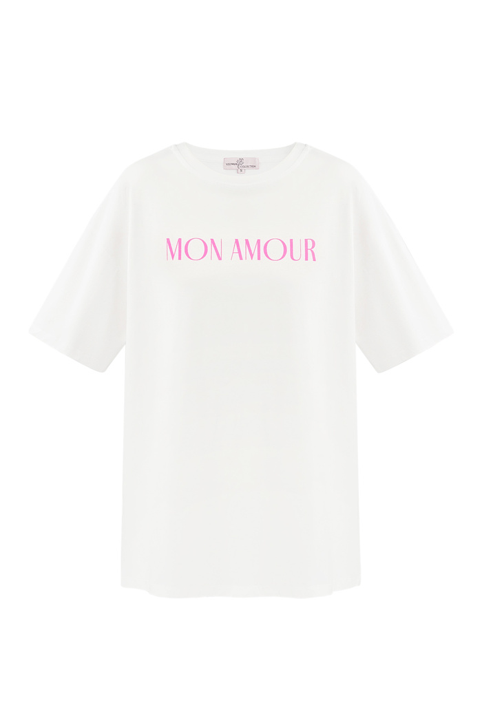 Mon amour tişört - beyaz 