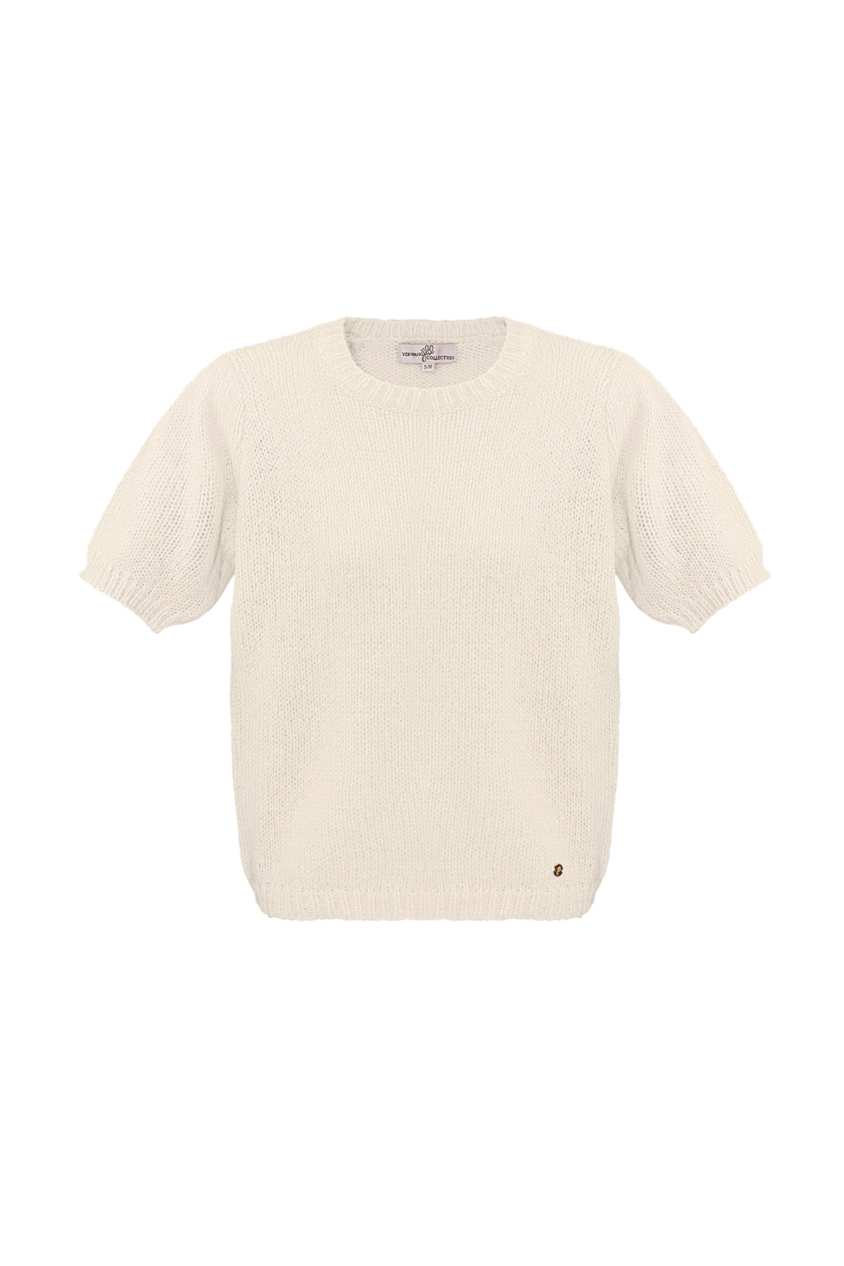 Basic shirt with puffed sleeves - beige