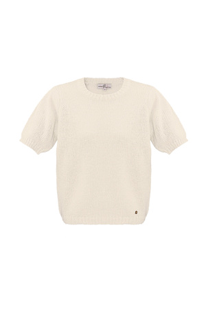 Basic shirt with puffed sleeves - beige h5 