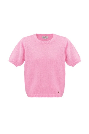 Basic shirt with puff sleeves - pink h5 