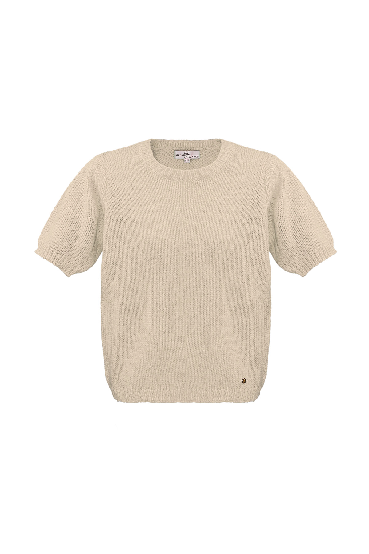 Basic shirt with puffed sleeves - brown