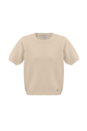 Basic shirt with puffed sleeves - brown h5 