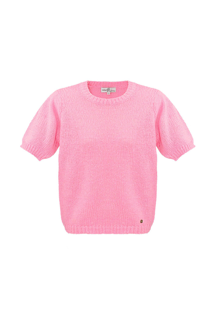 Camicia basic con maniche a sbuffo - rosa baby 