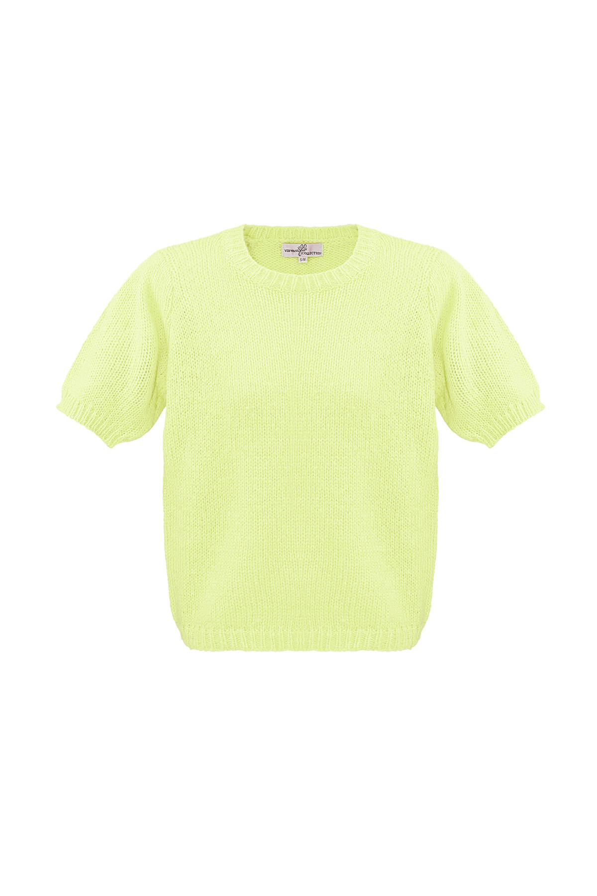 Basic shirt with puffed sleeves - yellow h5 