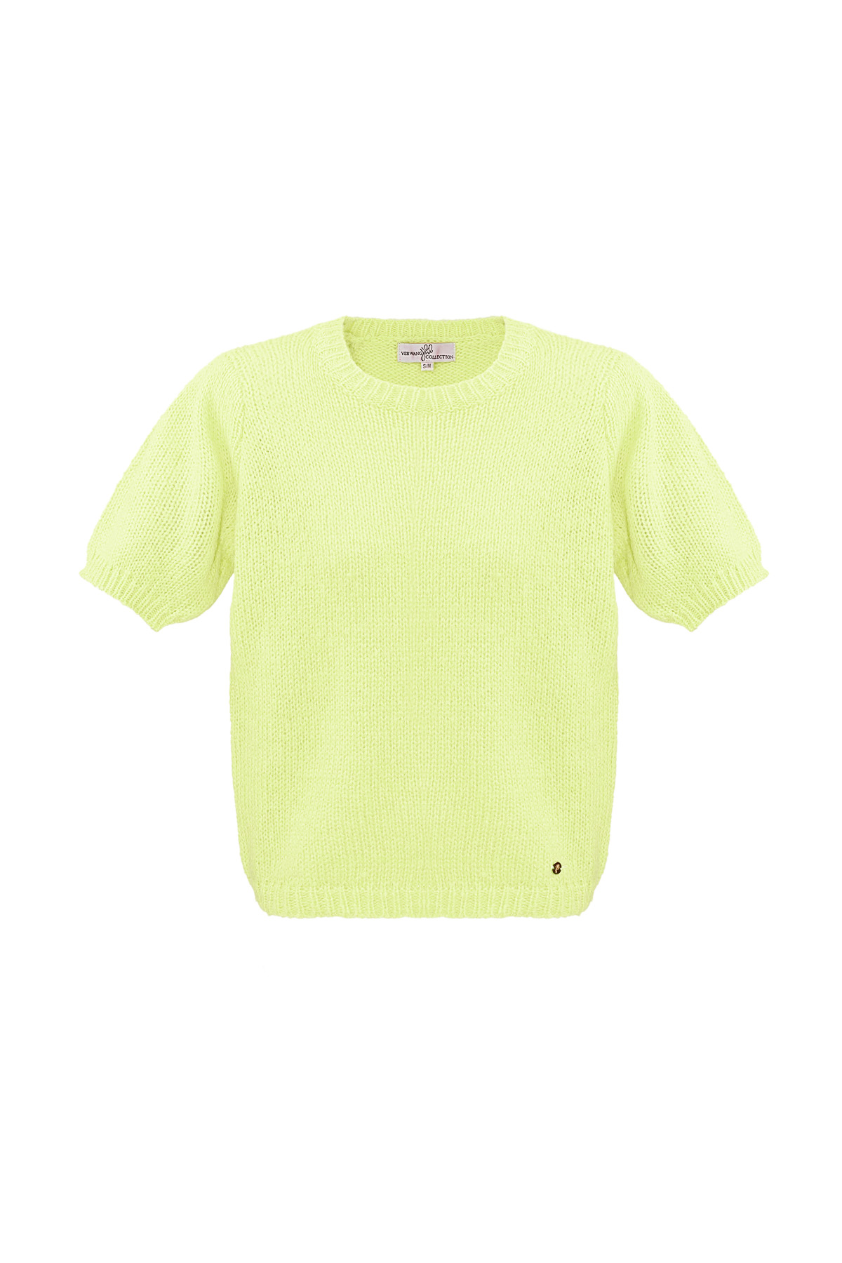 Basic shirt with puffed sleeves - yellow