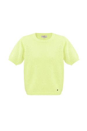 Basic shirt with puffed sleeves - yellow h5 