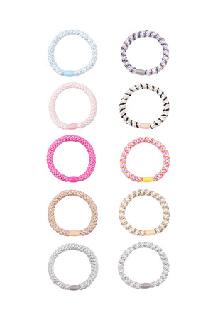 Hair elastic bracelets box colorful vibe - multi h5 