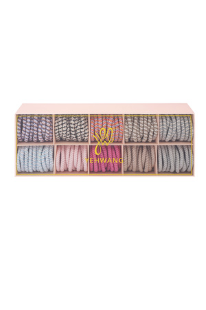 Box mit elastischen Haararmbändern in farbenfroher Atmosphäre – mehrfarbig h5 Bild2