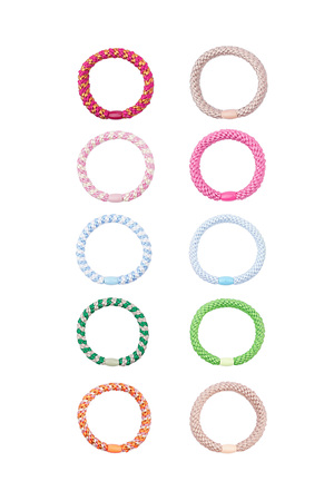 Hair elastic bracelets box tropical vibe - multi h5 