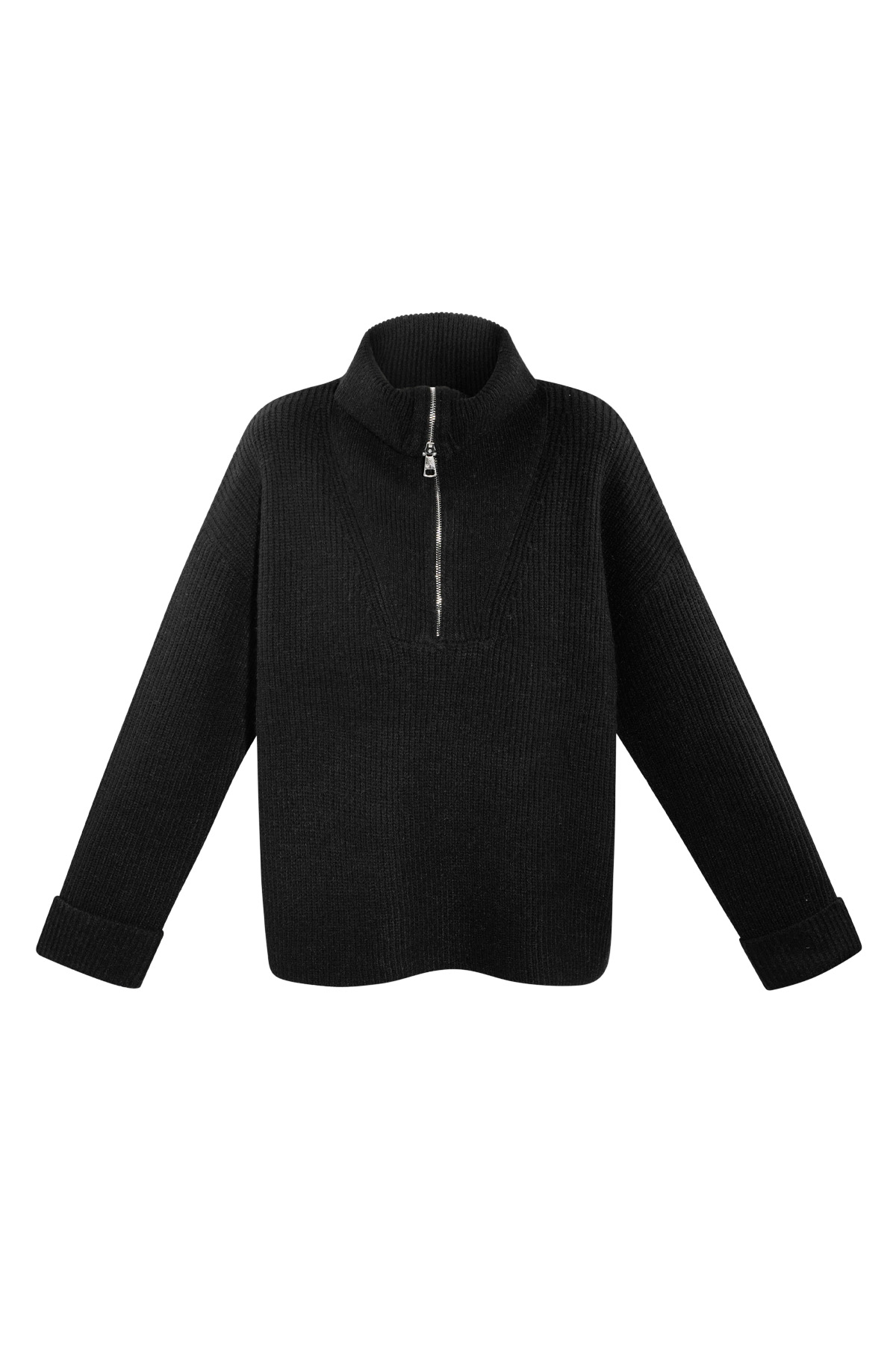 Neutral knit sweater - black h5 