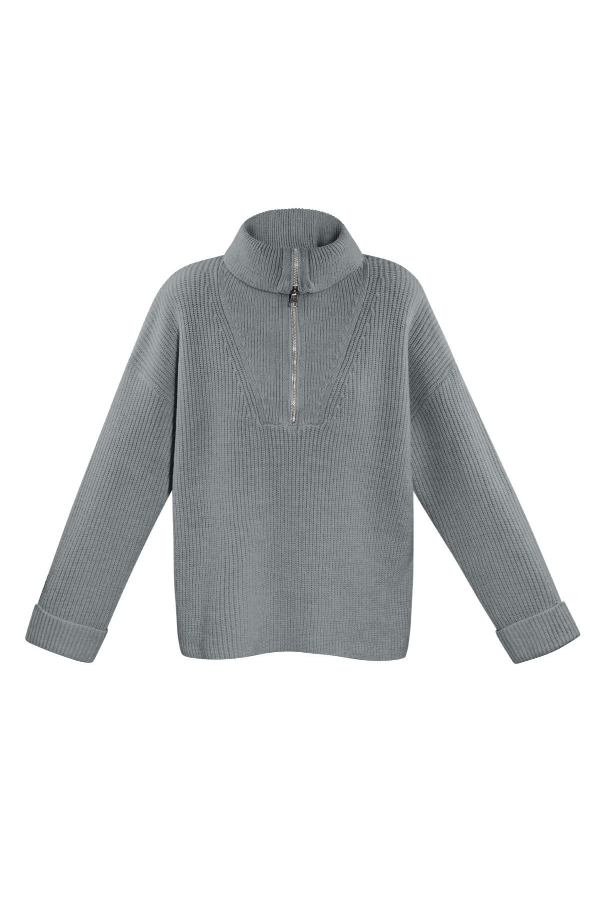 Pull en maille neutre - gris foncé h5 