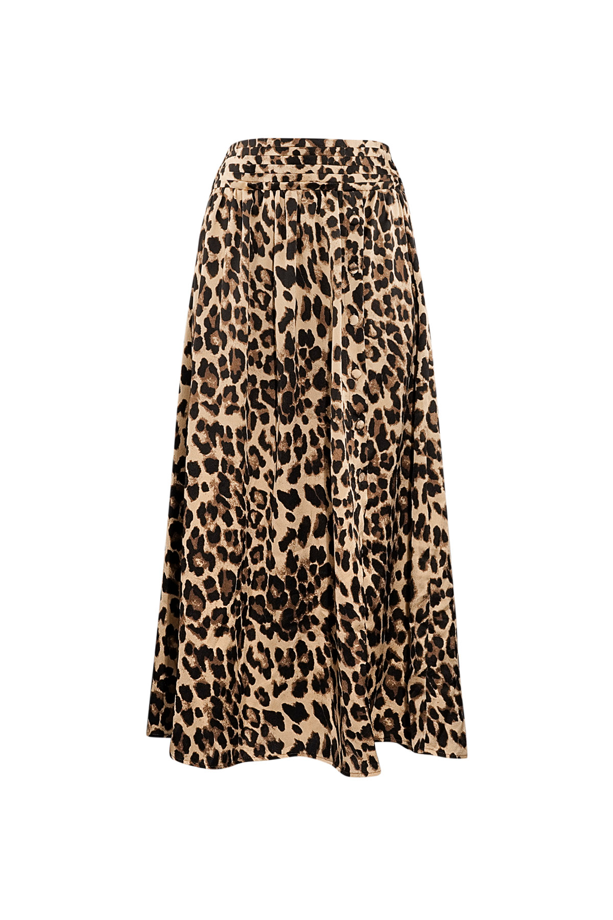 Gonna lunga con stampa leopardata - marrone h5 