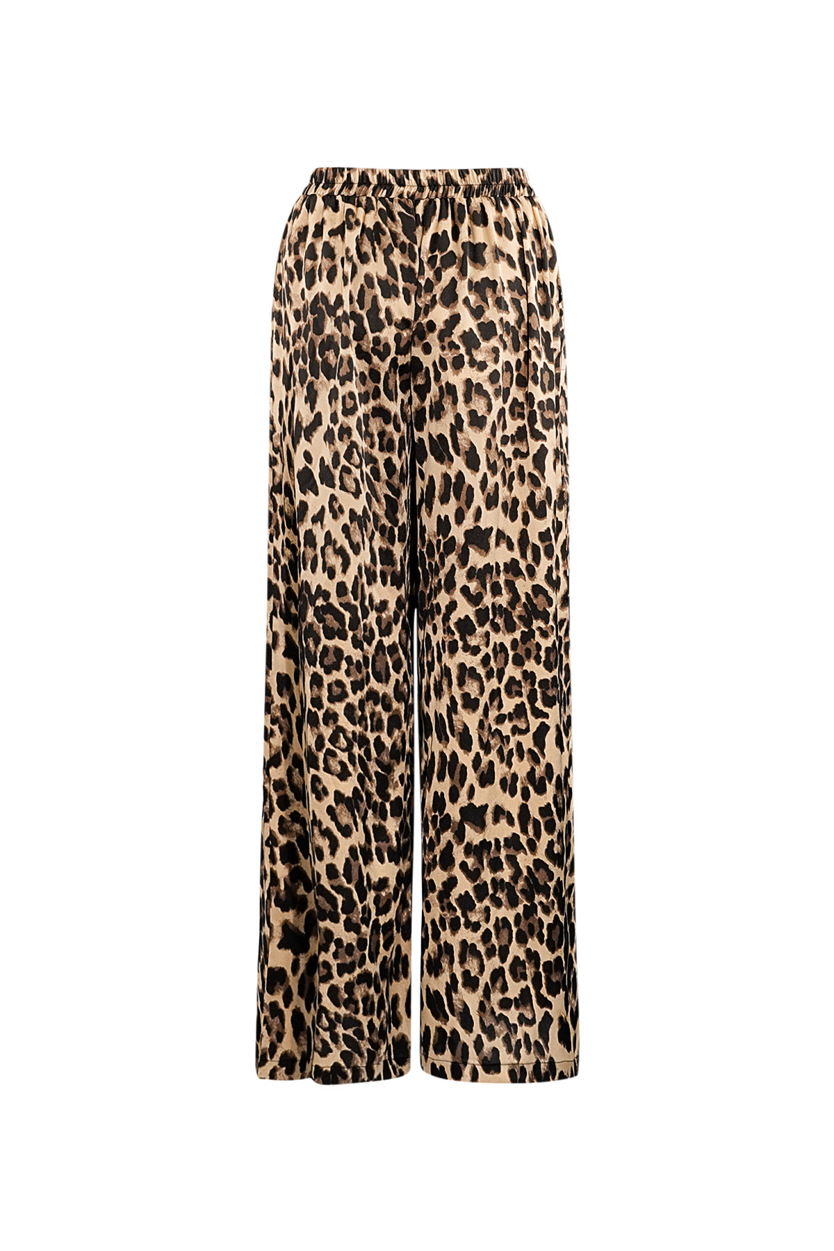 Pantalon large imprimé léopard - marron h5 Image9