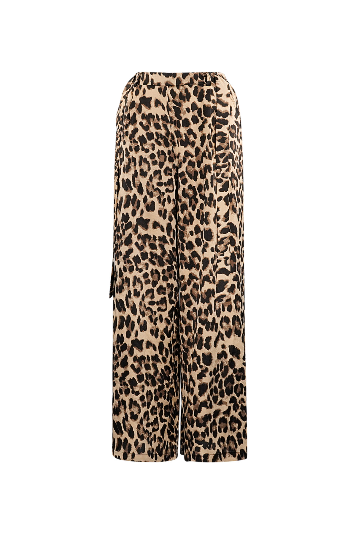 Pantalon large imprimé léopard - marron h5 Image7