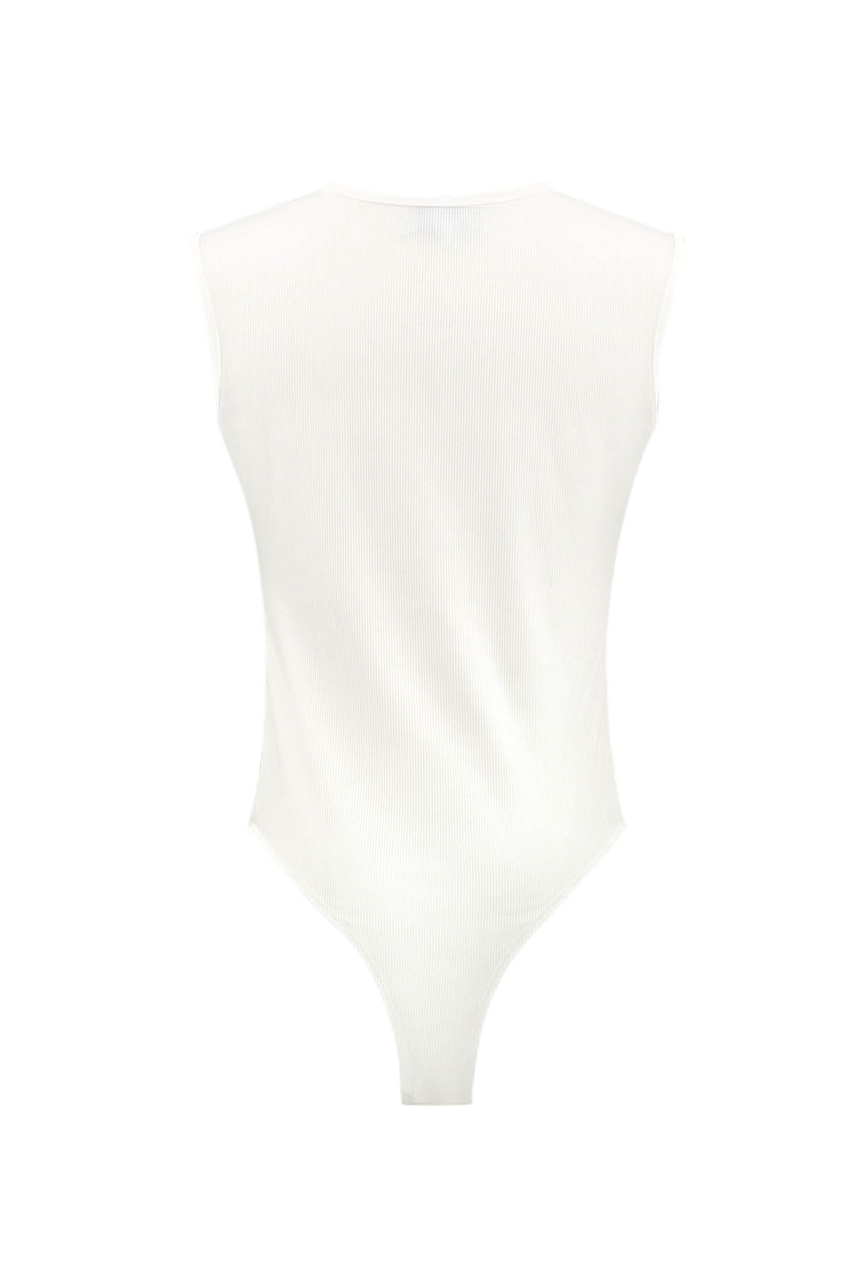 Basic bodysuit mouwloos - wit h5 Afbeelding7