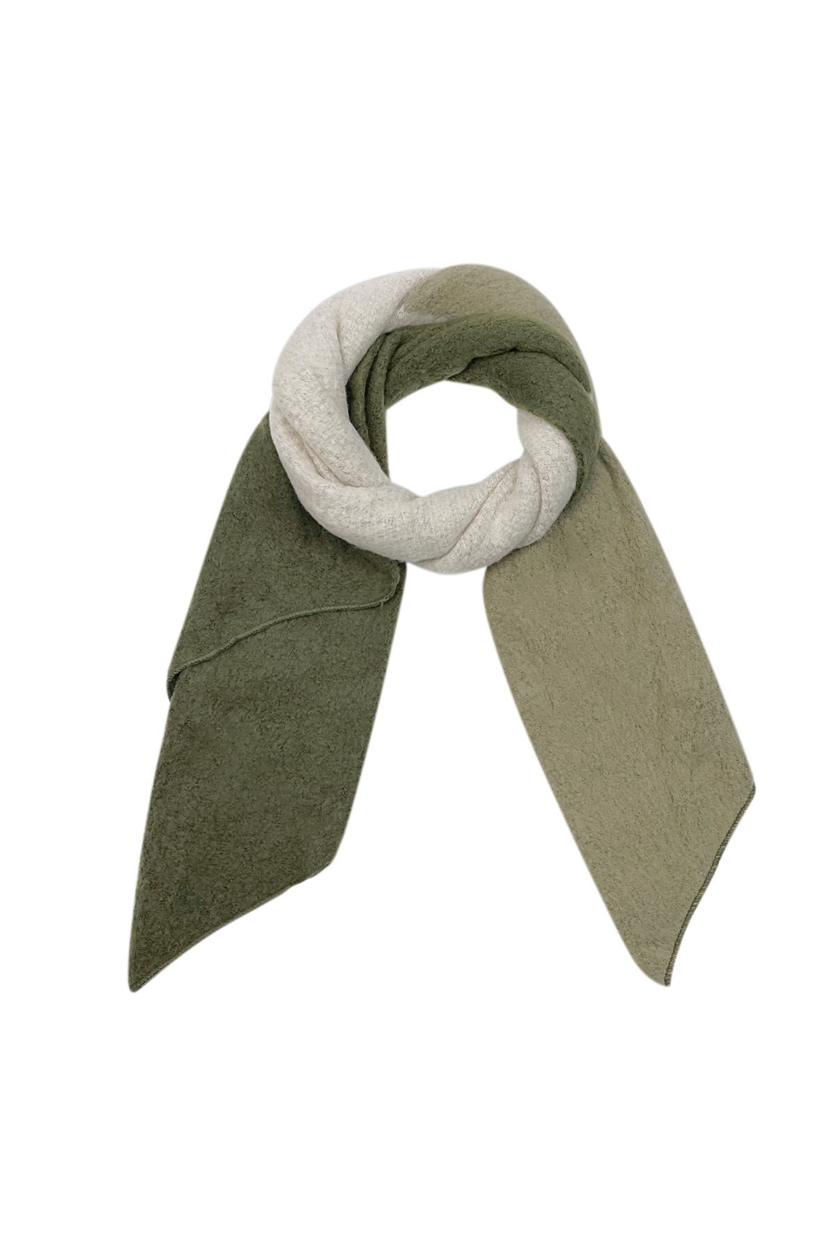 Bright Blend Soft Scarf - Green & Grey h5 