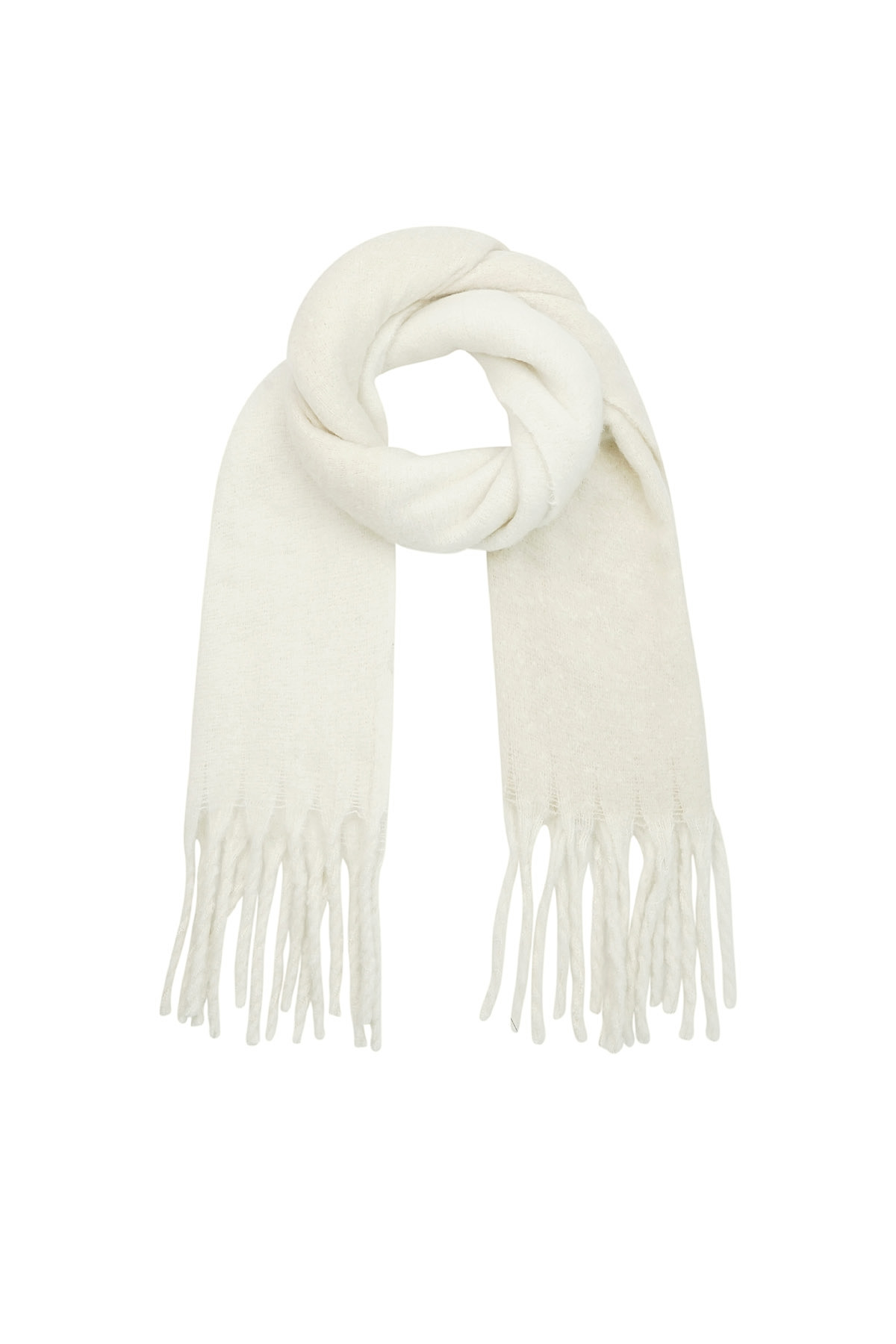 Bufanda de invierno de felpa polar - blanca h5 