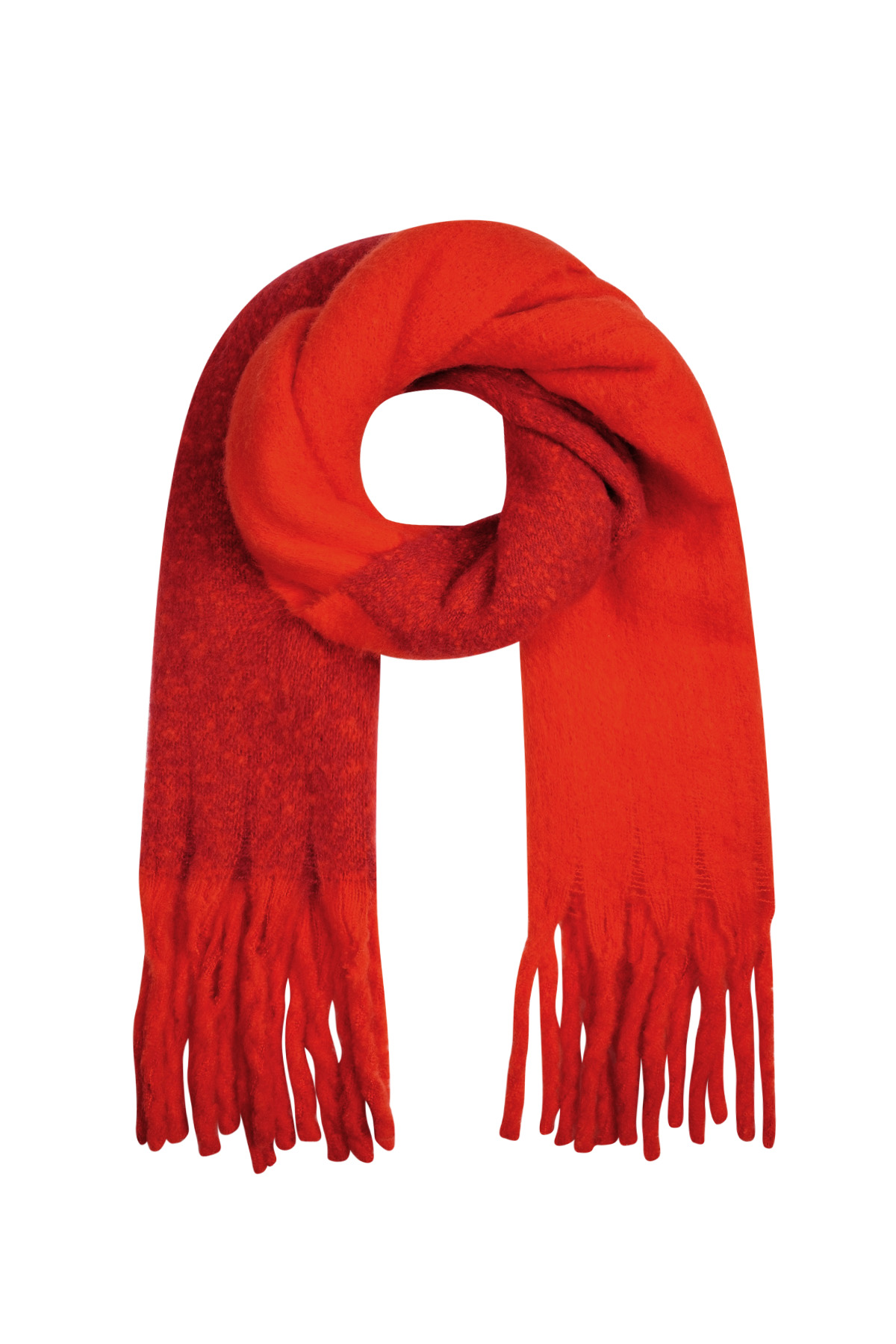 Winter scarf polar plush - red h5 