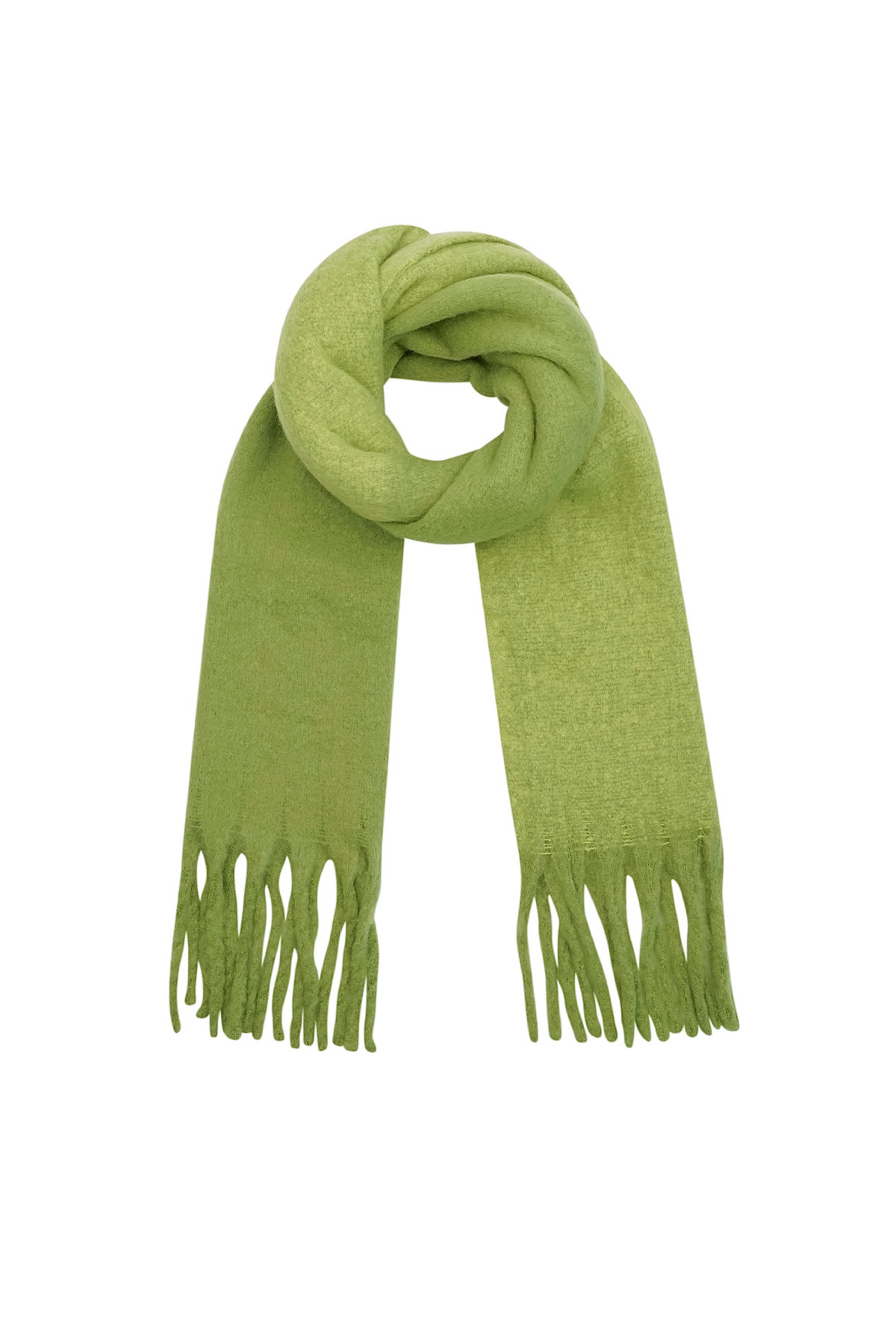 Winter scarf polar plush - green 