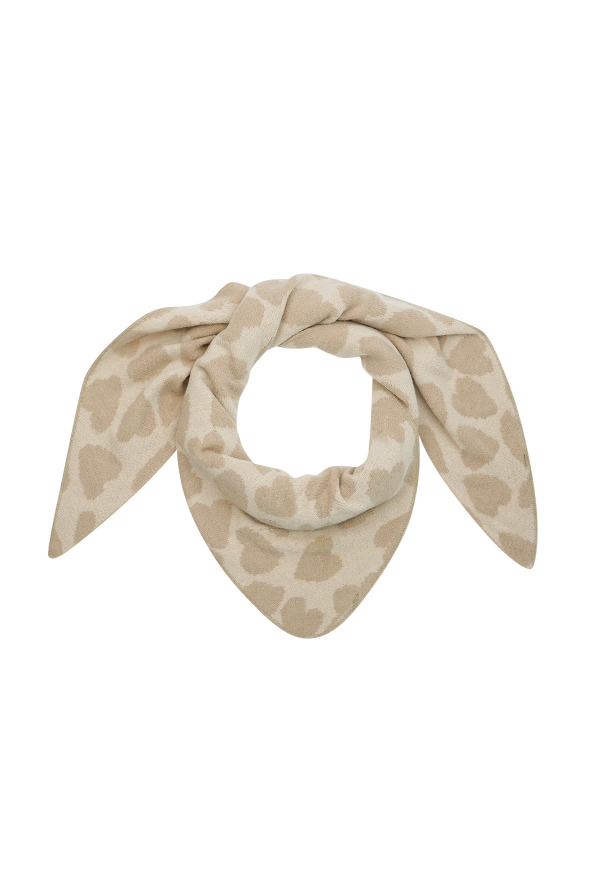 Sciarpa invernale cuore smerigliato - beige h5 