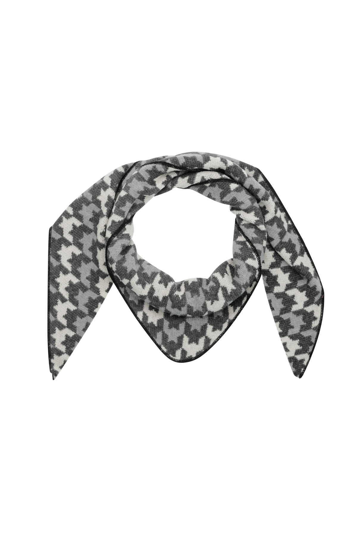 Winter scarf snowy snuggle - black grey 