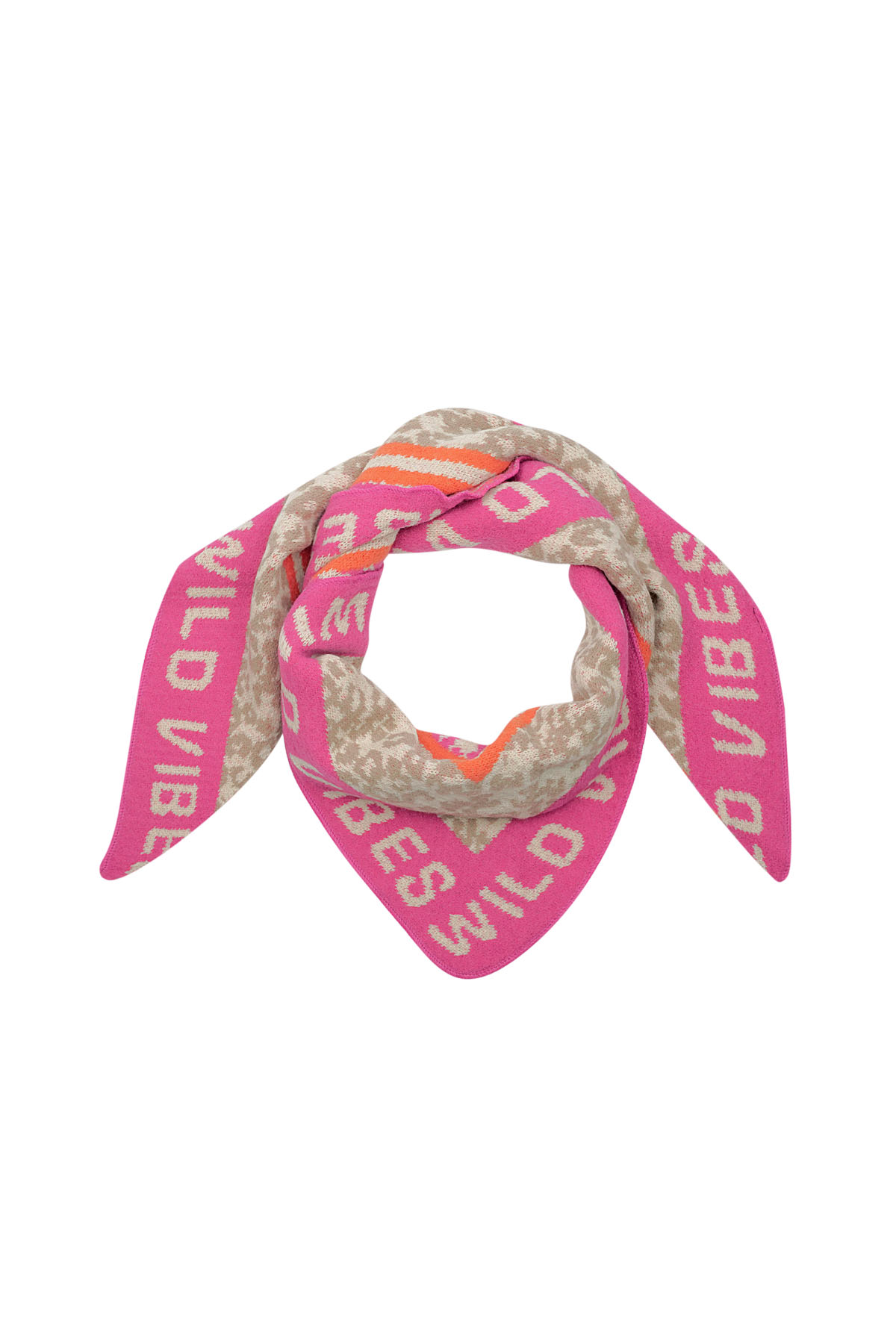 Bufanda Wild Glow - rosa y beige h5 